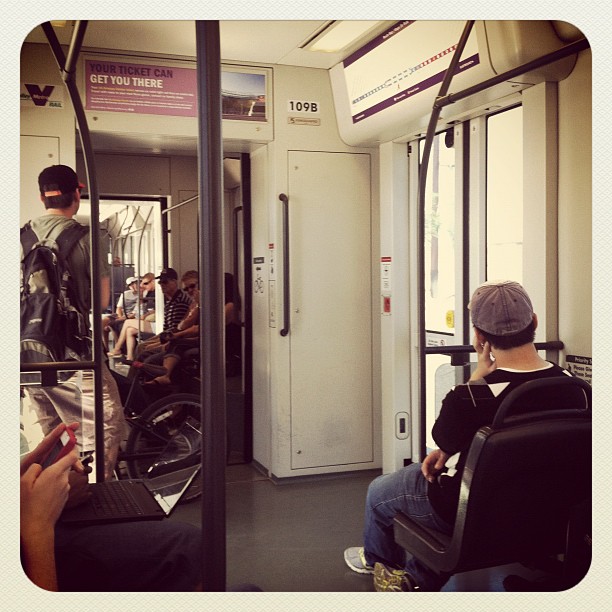 Lightrail on my way to D-Backs game!