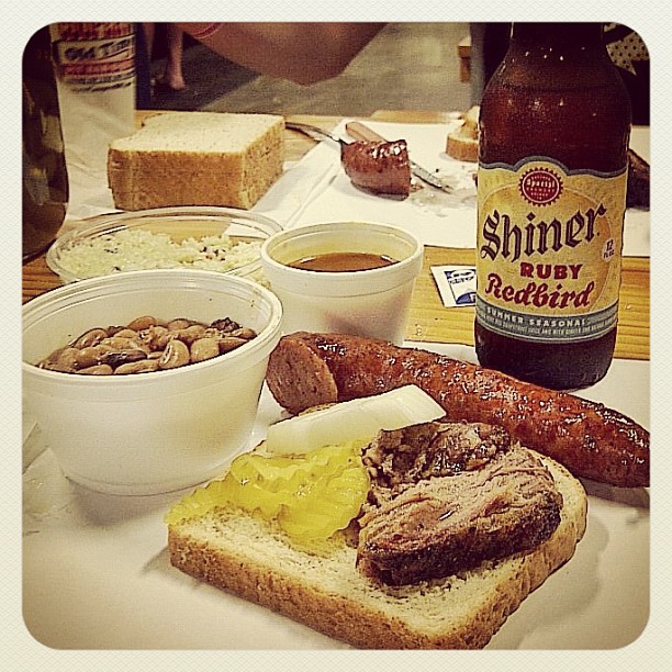 There is nothing like true TX BBQ and Shiner Beer. At Coopers in New Braunfels.