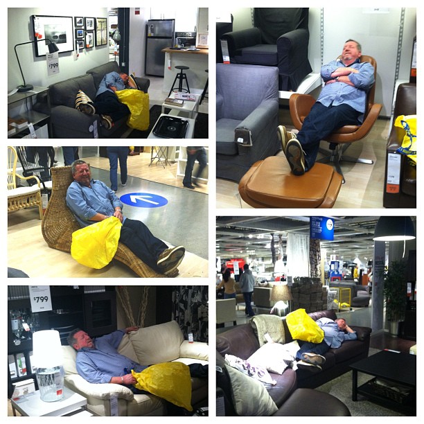My father-in-law's search for a couch at Ikea.