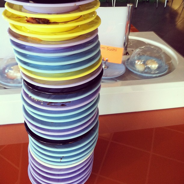 My first go at revolving sushi. I would say my team did well.