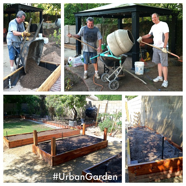 The garden is about done and I learned how to sweat copper today! #urbangarden