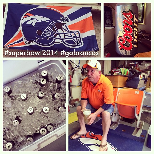 @kc_h2o is cheering from his Mile High Stadium seats in the man cave. Hopefully the Broncos can turn things around.