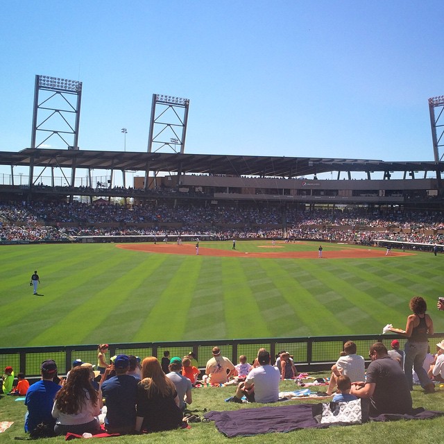 I love spring training games! It's one of the best parts of The Arizona spring season. #springtraining #rockies